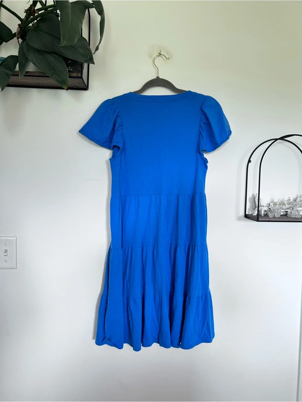 J.Crew 100% Cotton Blue Knit Broken In Jersey Mini Dress Size XS